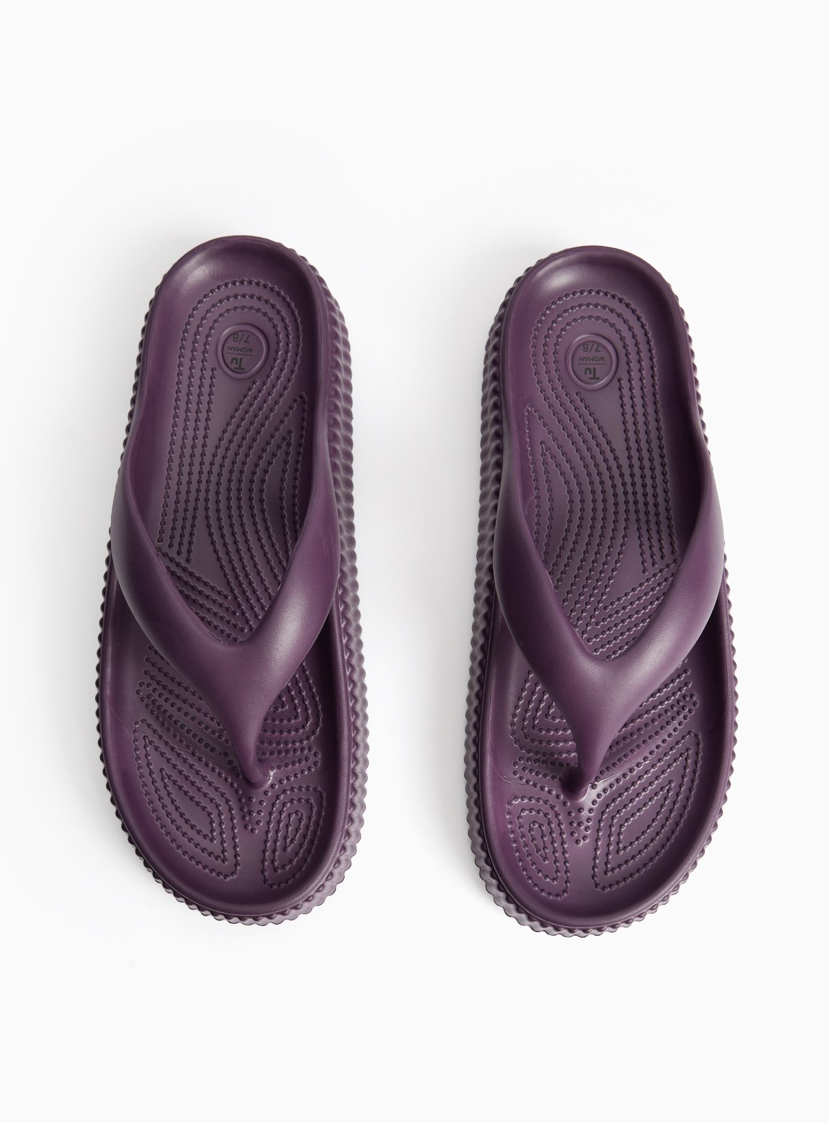 Purple Chunky EVA Flip Flops 3-4 - Image 3 thumbnail